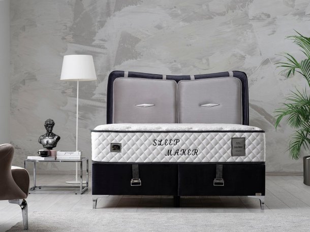 SLEEP MAKER BED BASE HEADBOARD SET