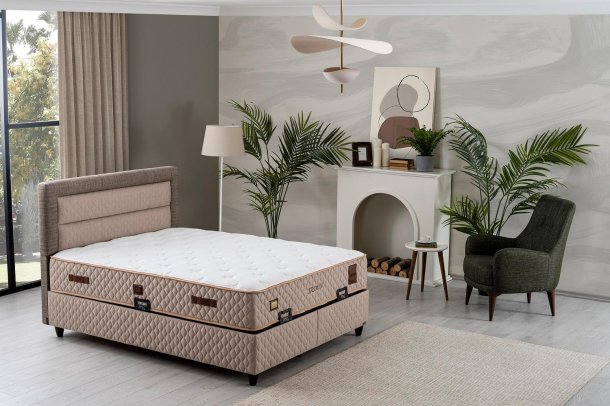 JASMIN BED BASE HEADBOARD SET