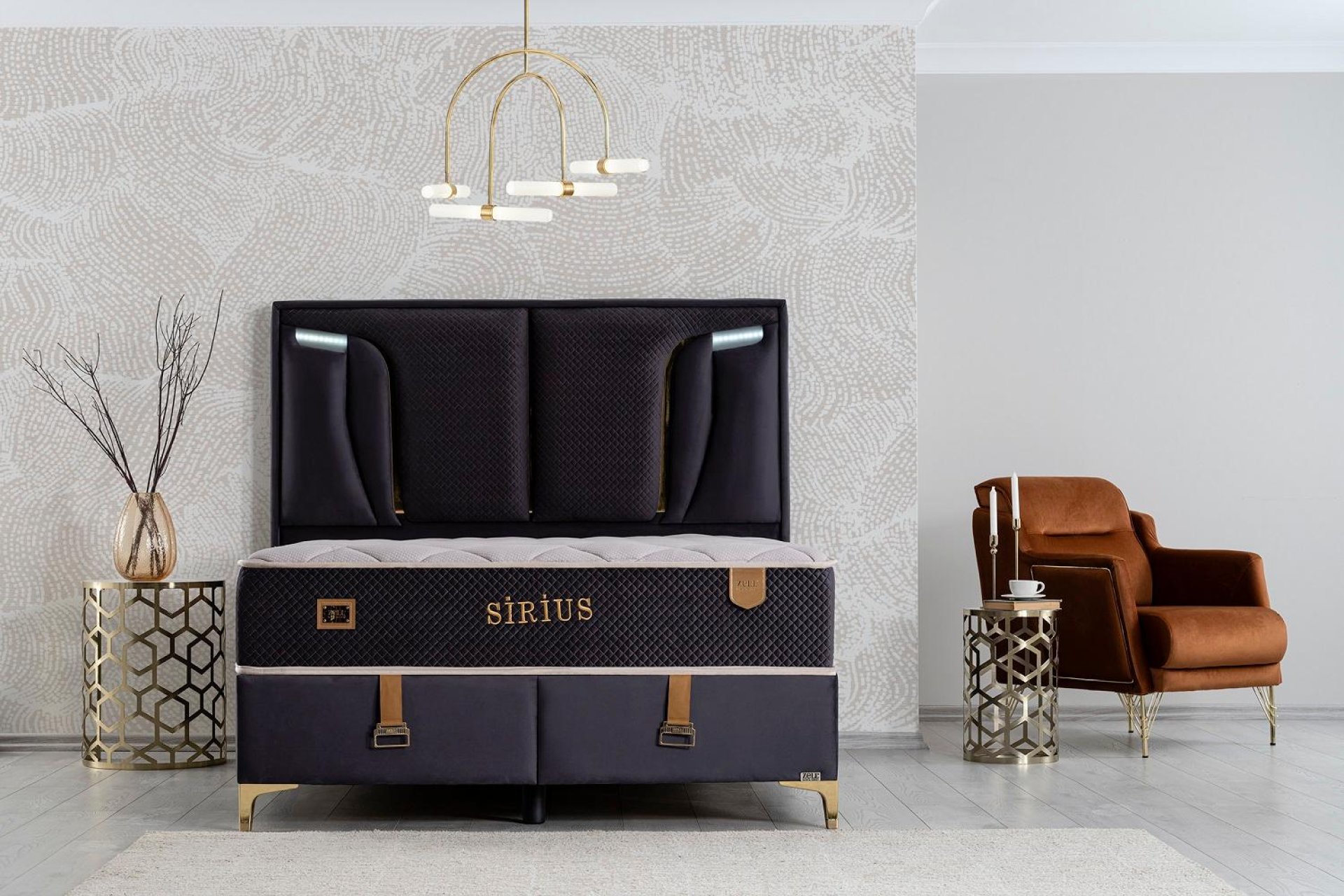 SIRIUS BED BASE HEADBOARD SET