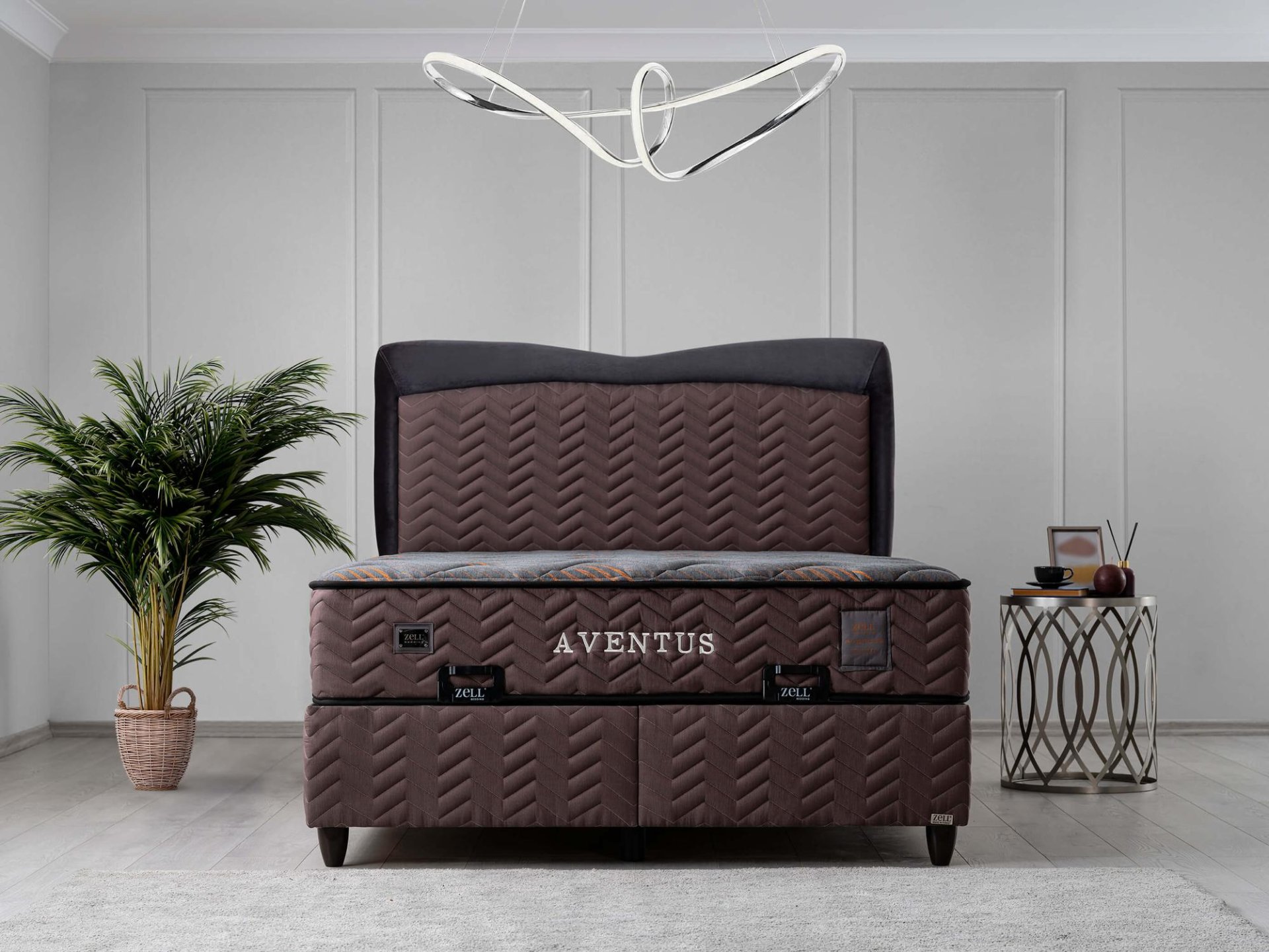 AVENTUS BED BASE HEADBOARD SET