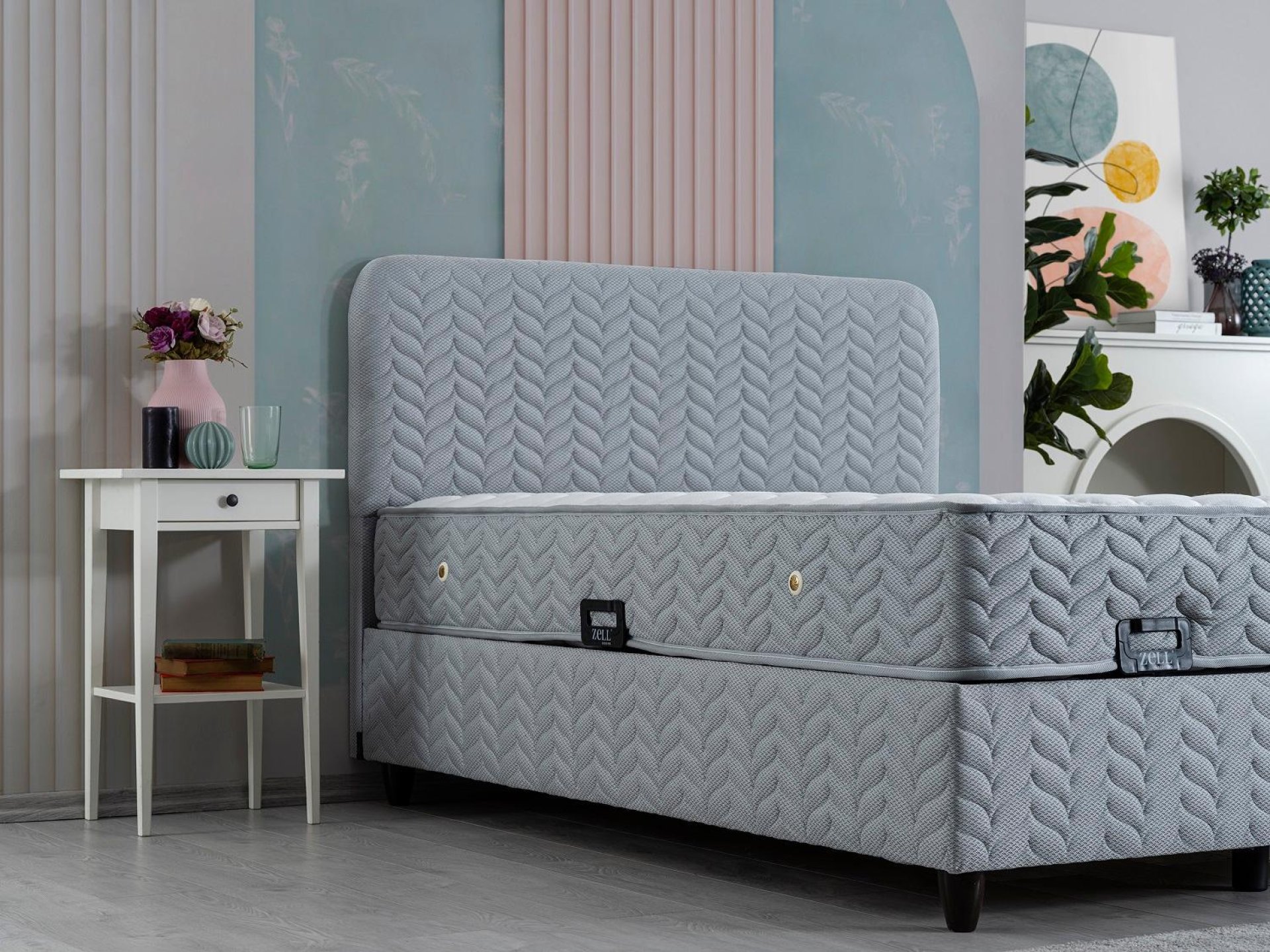 SANSIRO BED BASE HEADBOARD SET