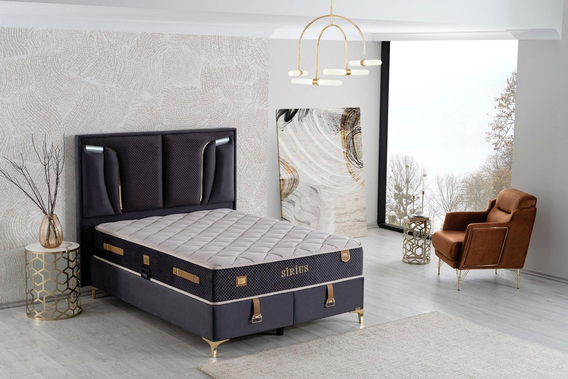 SIRIUS BED BASE HEADBOARD SET