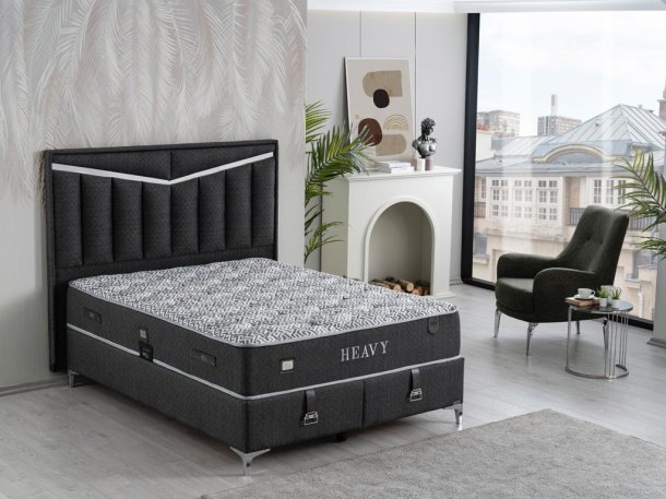 HEAVY BED BASE HEADBOARD SET