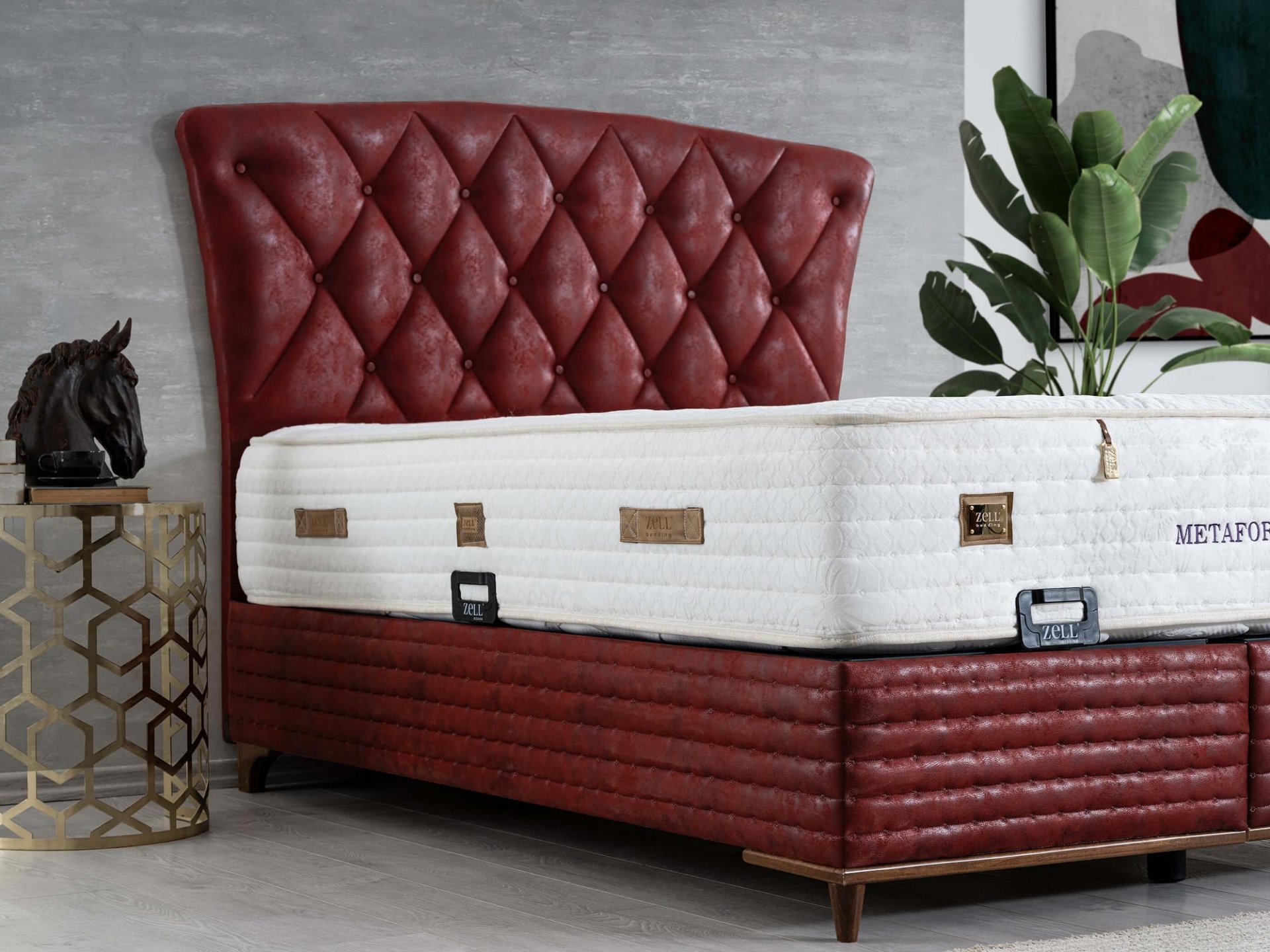 METAFOR BED BASE HEADBOARD SET