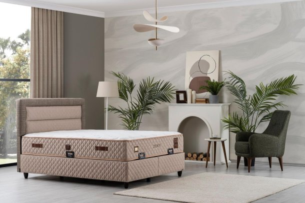 JASMIN BED BASE HEADBOARD SET