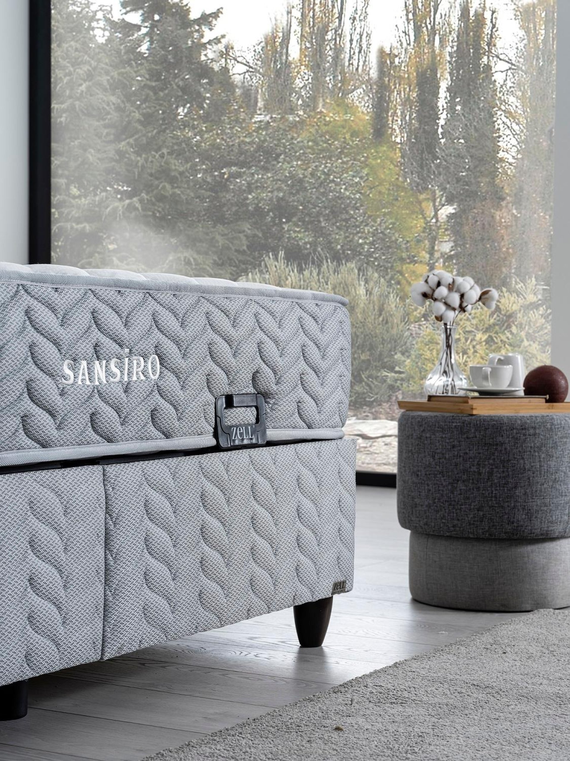 SANSIRO BED BASE HEADBOARD SET