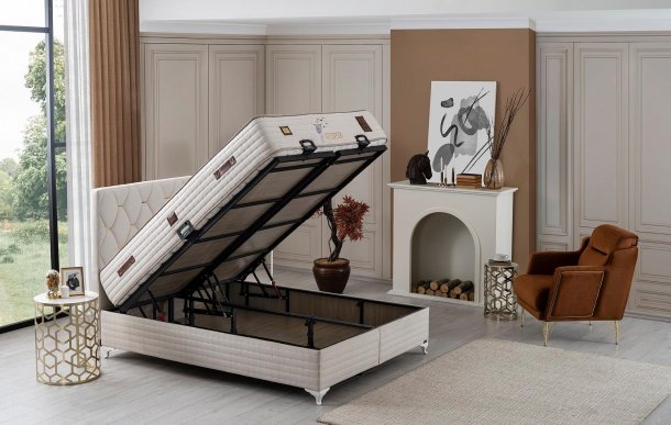 WHISPER BED BASE HEADBOARD SET