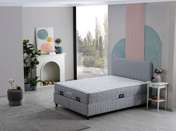 SANSIRO BED BASE HEADBOARD SET