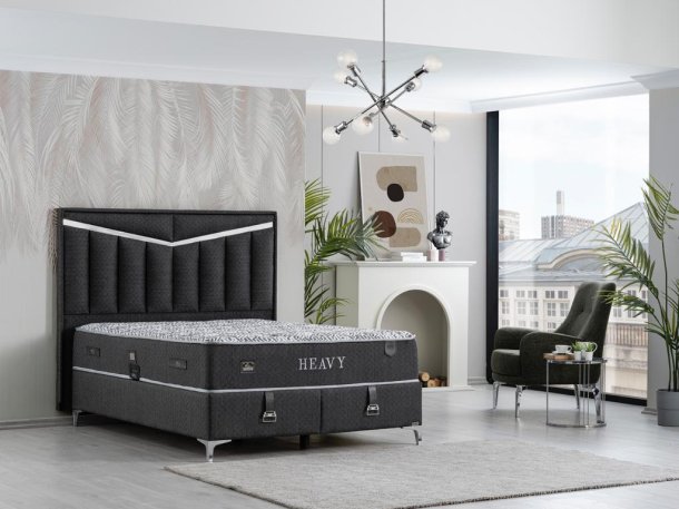 HEAVY BED BASE HEADBOARD SET