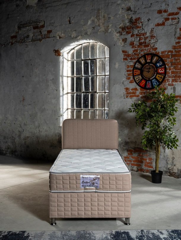 COTTON BED BASE HEADBOARD SET