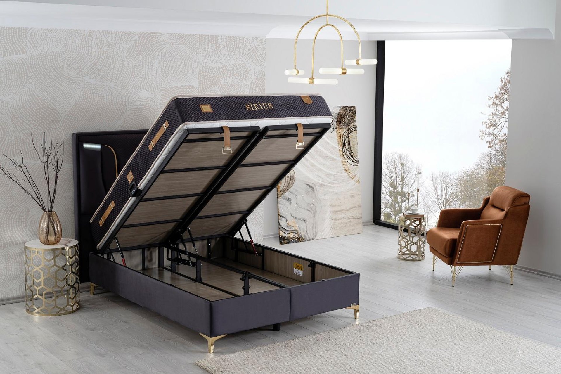 SIRIUS BED BASE HEADBOARD SET