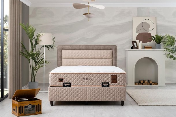 JASMIN BED BASE HEADBOARD SET
