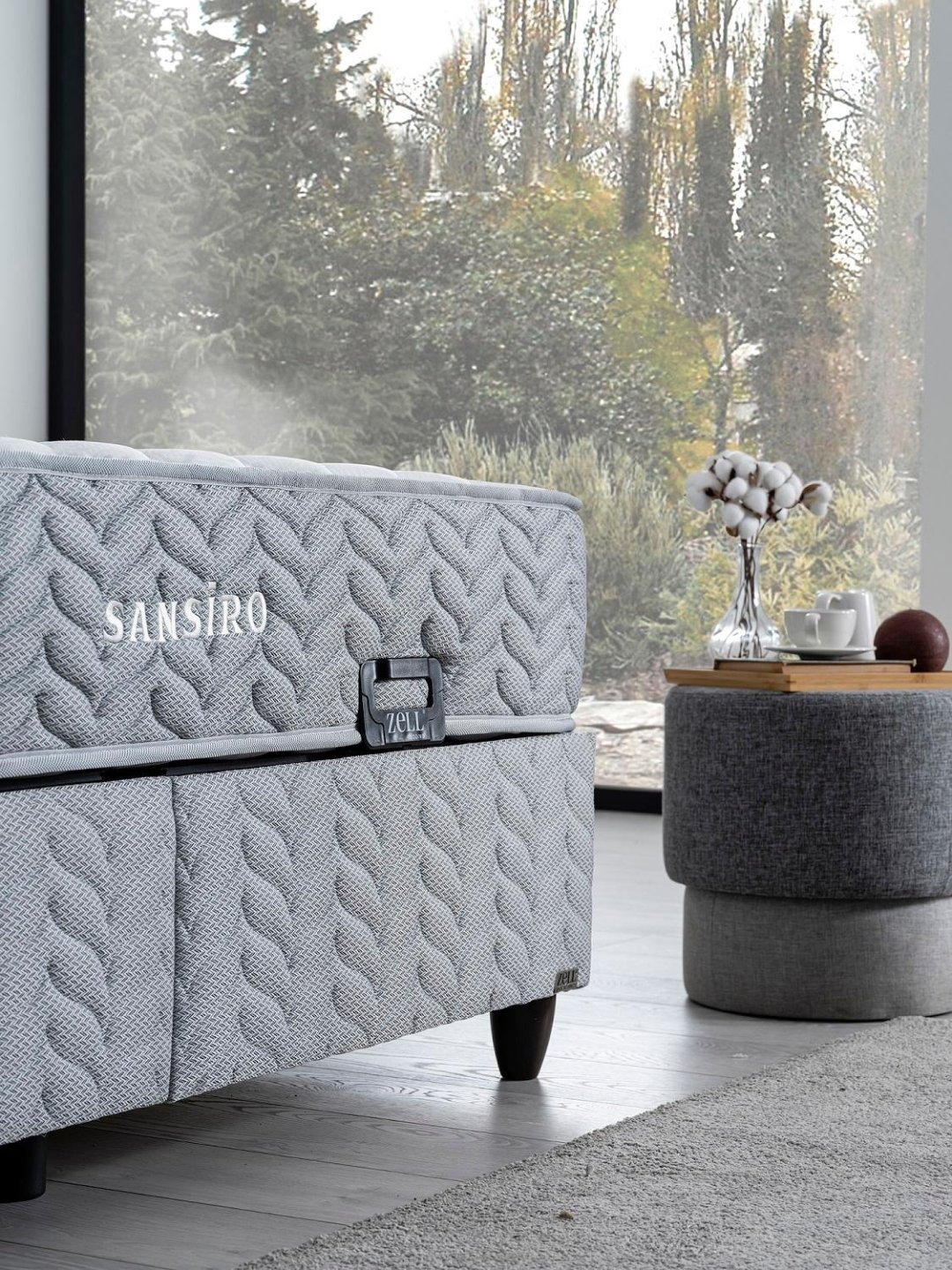 SANSIRO BED BASE HEADBOARD SET