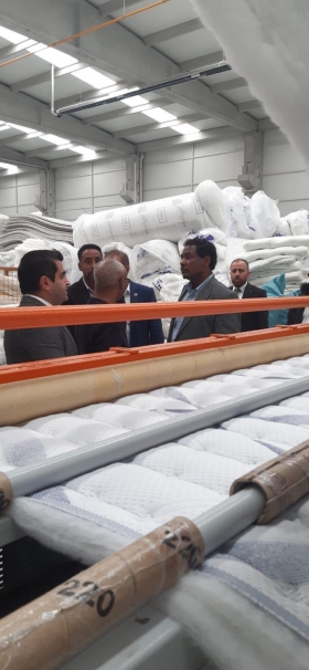 Ethiopische vice-premier en ministers bezochten onze matrassenfabriek in Zell.